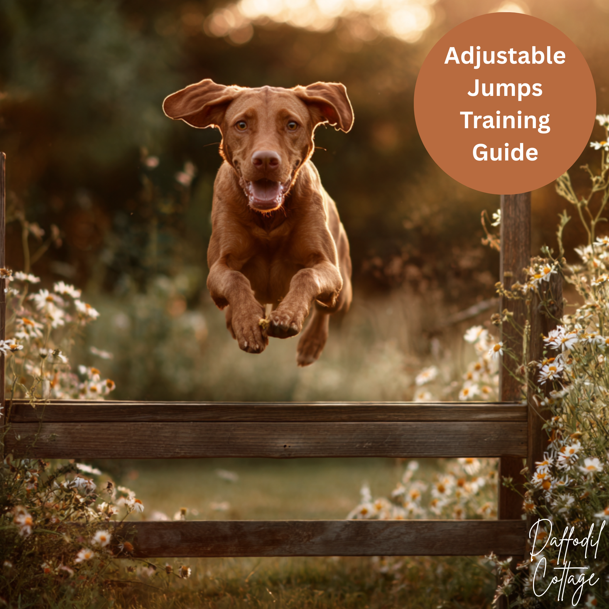 Dog Agility Jumps Training Guide PDF – Adjustable Jump Exercises, Puppy & Dog Training with Progress Tracker