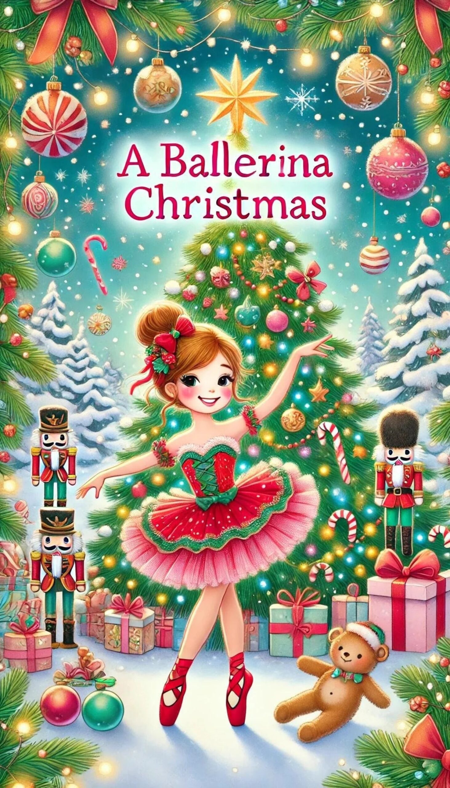 A Ballerina Christmas Coloring Book for Kids – 30 Festive, Easy-to-Color Pages – Printable Digital Download