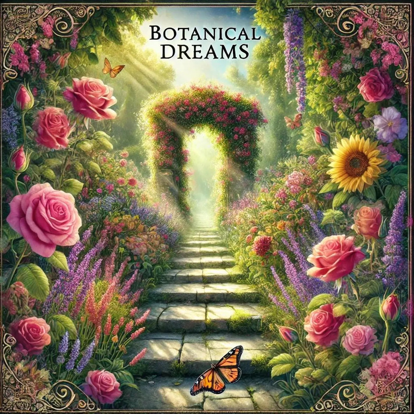 Botanical Dreams Adult Coloring Book – 30 Intricate Pages – Relaxing, Nature-Inspired Designs – Printable Digital Download